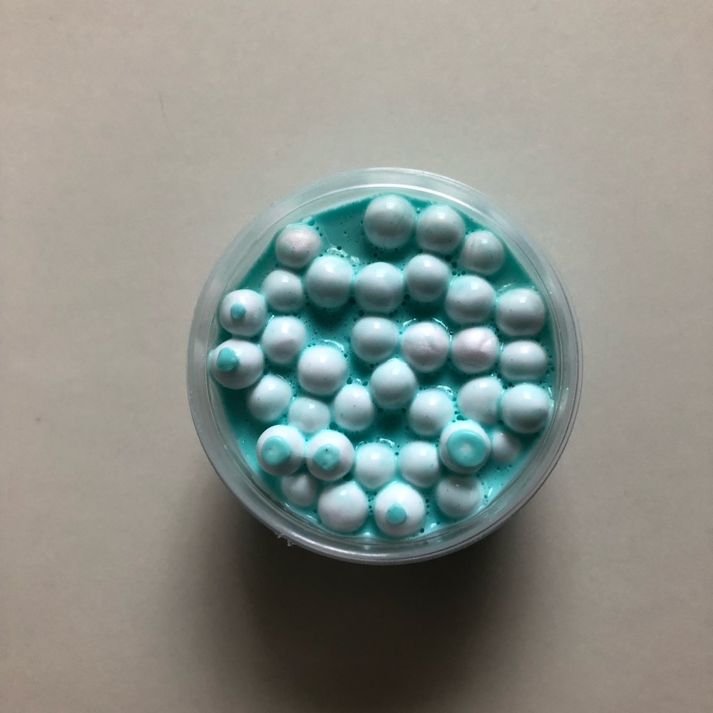 Thick blue foam slime